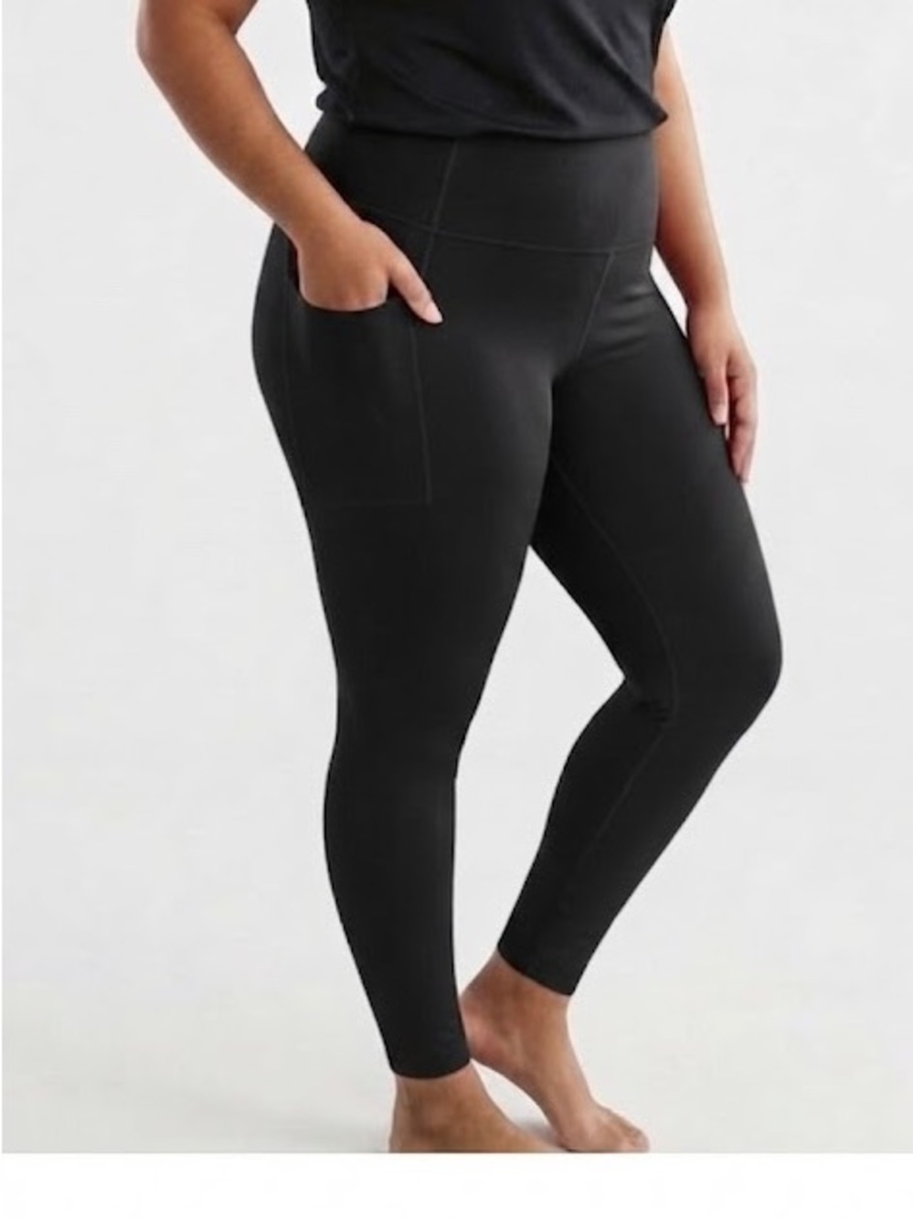 All In Motion High Waisted Legging Women's Size L Black AthleisureActivewear NWT